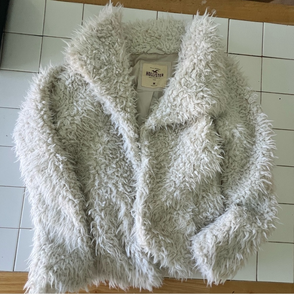 Hollister Fur Jacket size Medium